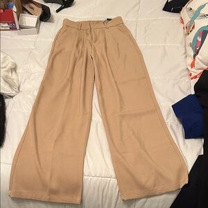 NWT  Tan Wide-Leg Women's Pants S Daisy Grace
